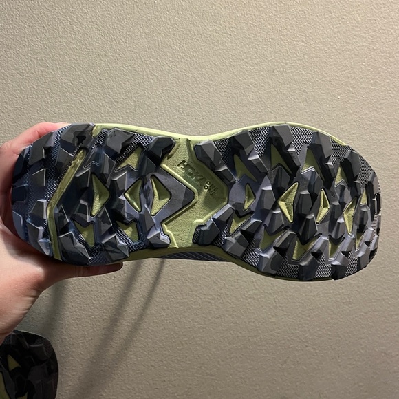 Hoka women’s Blue and Green trail running shoes. - Picture 4 of 4